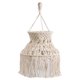 thumbnail image 1 of Pantalla de lámpara tejida a mano de macramé para colgar en la pared, decoración de cafeterías y restaurantes, tapiz blanco, 1 of 5