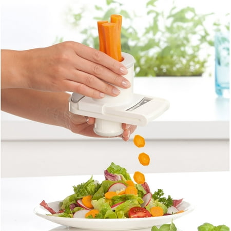 Leifheit Size-Adjusting Comfort Vegetable Slicer, White and Grey