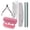 pink, variant on 10Pcs Stainless Steel Manicure Pedicure Tool Set, Dual Grit Nail File Buffer Cuticle Tools, Portable Home Nail Care Kit for Women Gift