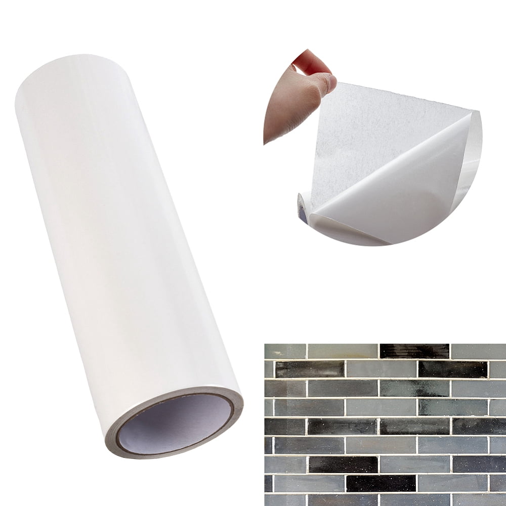 1 Roll 393x11.8 Inch Adhesive Tile Setting Mat Double Sided Tape Sheet Peel Tape and Stick White Removable Mounting Tape Multipurpose