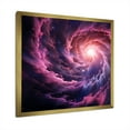 thumbnail image 2 of Designart "Abstract Storm in Purple Galaxy VI" Abstract Framed Wall Art Decor - Modern Purple Abstract Spirals Hallway Framed Wall Art Decor, 2 of 6