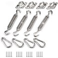thumbnail image 1 of Kit de Fixation de Voile d'Ombrage, Kit de Fixation de Voile d'Ombrage en Acier Inoxydable pour Triangle et Carré, Rectangle, Accessoires de Fixation de Voile d'Ombrage (M5), 1 of 4