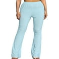 thumbnail image 1 of Women Close-fitting Flared Pants Solid Color High Waist Trousers, 1 of 6