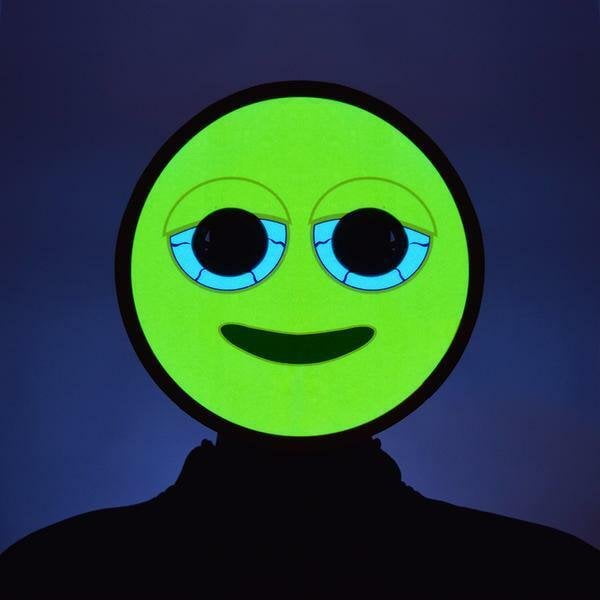 GlowCity LightUp Emoji Mask Brighter Than LED, Flash Modes (Tired