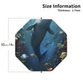 thumbnail image 2 of Vsdgher Underwater Dolphin Leather Coasters for Drinks, Durable Drink Coasters 4 Set for Tabletop Protection, Luxurious Home Décor and Housewarming Gift ( {designName})Octagon, 2 of 6