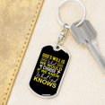 thumbnail image 6 of We Choose God'S Will Stainless Steel or 18k Gold Premium Swivel Dog Tag Keychain, 6 of 10