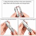 thumbnail image 4 of Camping Cutlery, 5-in-1 Reusable Stainless Steel Foldable Multifunctional Tableware Set For Camping And Picnics And Hiking - MMIAO, 4 of 5