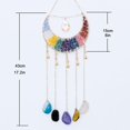 thumbnail image 2 of Adorno de ágata de piedra de cristal, gema natural, árbol de la vida, atrapasueños de luna con cristal de 7 chakras, arco iris (multicolor), 2 of 5