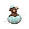 thumbnail image 2 of Highland Cow Resin Easter Decor, Farm Animal Statue for Festive Home Entryway and Outdoor Decor, Craft that Adds Rural Charm, Easter Gifts for Animal Lovers and Farmhouse-Style Homes, 4*3*2in, B, 2 of 7