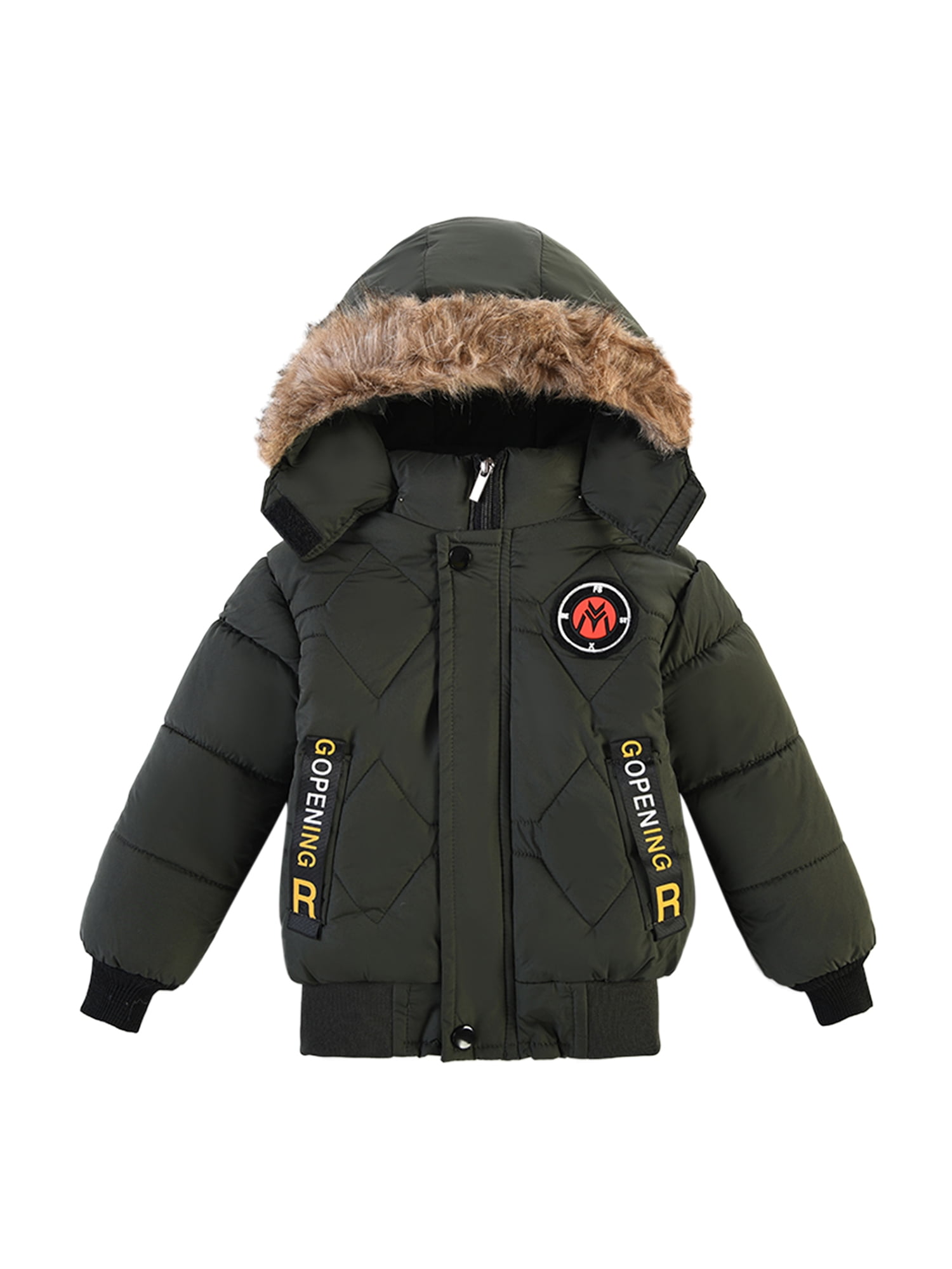 Liangchengmei Toddler Boys Down Jacket Winter Jacket Hooded Thickened ...