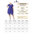 thumbnail image 6 of Agnes Orinda Women's Plus Size Valentines Day Polka Dots Short Sleeve High Low Hem Tie Waist Flare Midi Dresses 1X Blue, 6 of 6