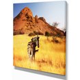 thumbnail image 2 of Lonely Zebra in African Prairie - African Canvas Art Print, 2 of 3