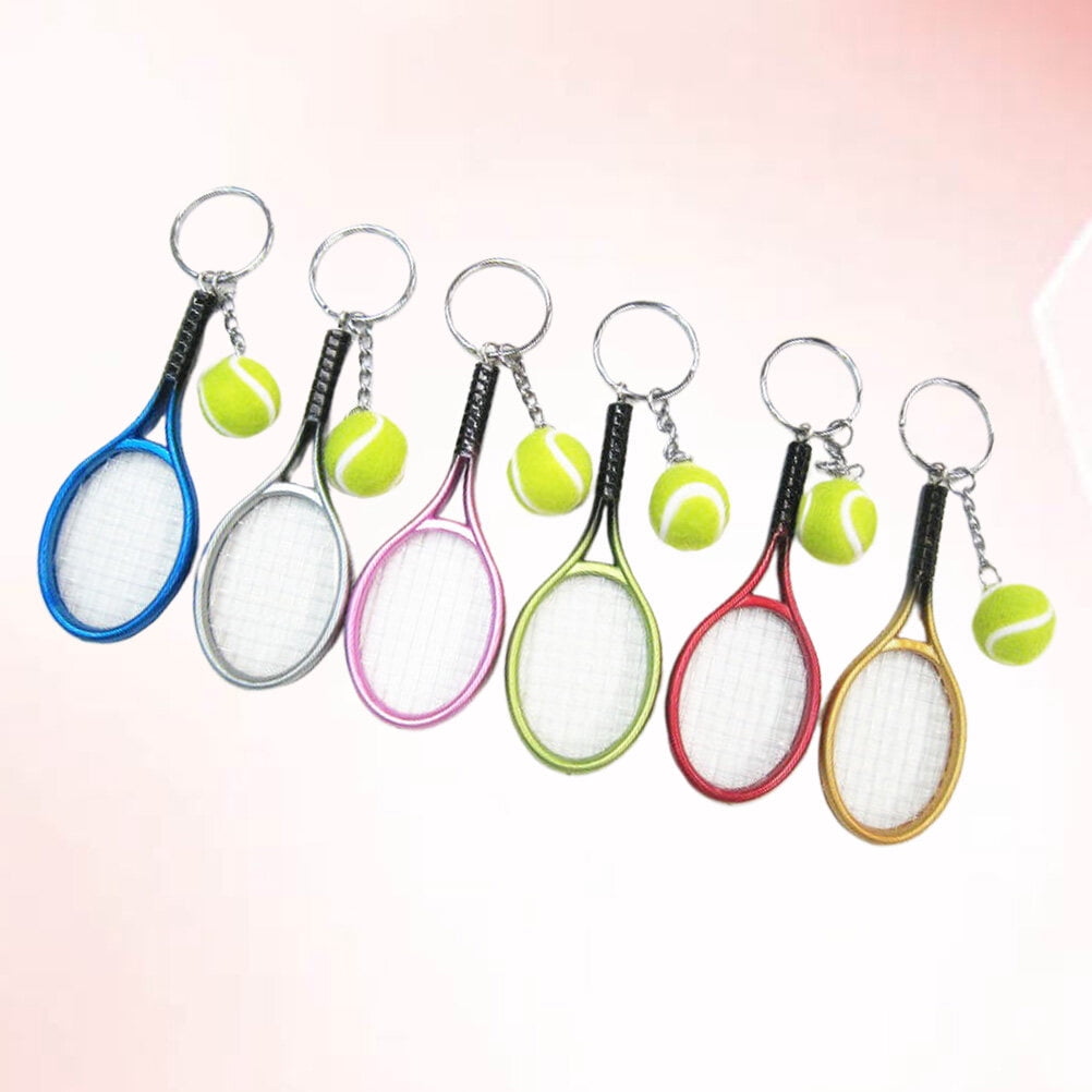 AURARMLET 18pcs Tennis Keychain: Sport Style Tennis Keychain - Unique Mini Key Ring Charm With Ball Pendant For Tote Bags Backpacks