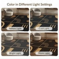 thumbnail image 7 of ODIKA 6'x9' Washable Area Rug Black Gold Geometric Design Elegant Abstract with Artistic Borders for Queen Size Bedroom, Under Bed, Master Suite, Easy Care, Non-Shedding, 7 of 7