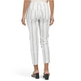 thumbnail image 2 of ZAC & RACHEL Women's High Rise Slim Fit Striped Cropped Pants-White / 10, 2 of 4