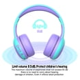 thumbnail image 3 of Auriculares Bluetooth para niños Gorsun con micrófono, color morado, 3 of 7