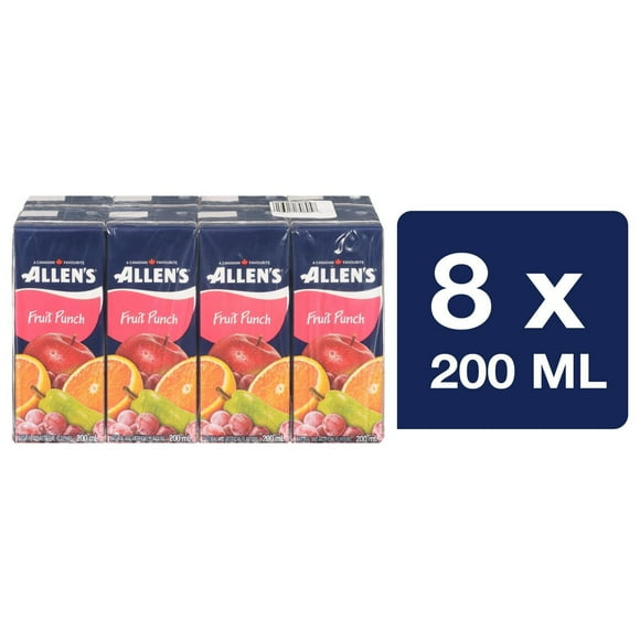 Allen's Fruit Punch Cocktail, 8 x 200 ML