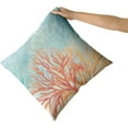 thumbnail image 3 of Coastal Coral Throw Pillow Covers 20x20 Set of 2, Retro Vibe Pillow Cushion Cases, Modern Decorative Square Pillowcases for Sofa Couch Bedroom Living Room Car, 3 of 4