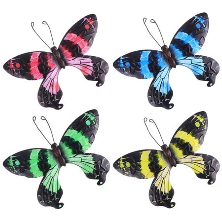 

4Pcs Colorful Butterflies Wall Mounted Decoration Ornament Tabletop Adornment