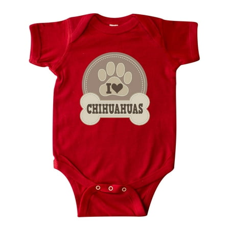 

Inktastic I Love My Chihuahua dog Gift Baby Boy or Baby Girl Bodysuit