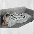 thumbnail image 6 of Live Laugh Love Soft Flannel Fleece Throw Blanket, Words Hand Drawn Style Typographical Design Positive Hipster, Cozy Plush for Indoor and Outdoor Use, 70" x 90", Black and White, by Ambesonne, 6 of 6