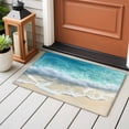 thumbnail image 5 of Summer Beach Coastal Area Rugs 2x3 for Living Room, Watercolor Seaside Waves Ocean Non Slip Washable Rug Runner, Low Pile Indoor Floor Carpet Mat Bathroom Rugs for Bedroom, Kids Room, 5 of 9