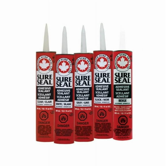 Dominion Sure Seal DOMCSN Hi-Tek Finesse 9005 All-Purpose Sure Seal Adhesive Sealant - 300 ml Cartridge - Beige - Liquid