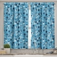 thumbnail image 2 of Ambesonne Floral Valance & Curtain, Shabby Plant Petals, 55"x30", Dark Blue White, 2 of 6
