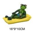 thumbnail image 2 of CARRFA Floating Resin Frog Figurine Pond Decor, Water Floating Frog Ornament, Animal Gardening Gifts for Home Yard Garden Pond Decoration, 2 of 10