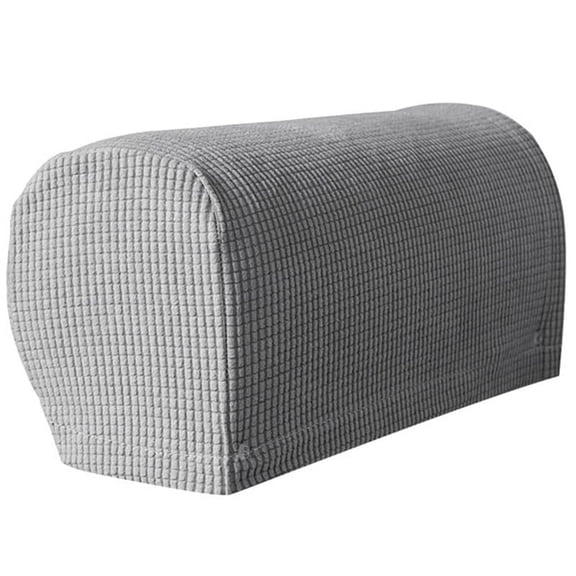 2PCS Soft Stretch Plush Armrest Covers, Stretch Armrest Covers for Chairs/Sofas, Couch Arm Covers,Light Gray