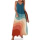 thumbnail image 1 of Vestido sin mangas estilo retro con ondas Vestido largo para mujer Vestidos largos de moda para mujer, 1 of 7