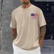 thumbnail image 1 of Tops para hombre, blusas y camisas de cuello redondo y manga corta para hombre, blusas casuales de moda con cuello redondo y estampado para hombre, blusas de poliéster para hombre., 1 of 6