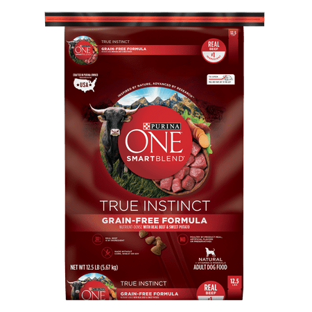 Purina ONE Grain Free Natural Dry Dog Food, SmartBlend True Instinct With Real Beef & Sweet Potato - 12.5 lb.