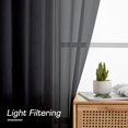 thumbnail image 4 of Cortinas transparentes Simplebrand negras de 213 cm de largo, 2 paneles, 4 of 5