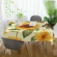 thumbnail image 6 of Coolnut Sunflowers Butterfly Rectangle Tablecloth Waterproof Table Clothative Stain Resistant & Wrinkle Resistant Washable Table Cover for Dining Table/Party/Camping 60x60 Inch Decor Gift, 6 of 7