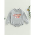 thumbnail image 2 of Wassery Infant Baby Girls Sweatshirts Rompers Long Sleeve Crew Neck Letter Print Pullovers Bodysuits 6M 12M 18M Newborn Girl Fall Jumpsuit, 2 of 9
