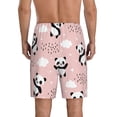 thumbnail image 3 of Naloa Panda Men's Short Pajama Pants, Lounge Comfort Shorts with Elasticized Waistband and Side Pockets - Large, 3 of 9