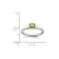 thumbnail image 4 of Solitaire Peridot Ring 1/2 Carat (Ctw) in Sterling Silver, 4 of 4