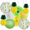 WESTOCEAN Pineapple Ball Honeycomb Hanging Pineapple Paper Lanterns Home Decoration Party Supplies Pineapple Party Decorations Party Decoration Set