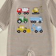 thumbnail image 4 of Baby Boy Fall Clothes Newborn Winter Outfit Truck Embroidered Jumpsuit Waffle Striped Long Sleeve Romper Onesie Kaprioy Boys Clothes Fall Winter, 4 of 4