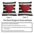 thumbnail image 3 of Valentines Day Pillow Covers 18x18 Set of 2 Valentine Decor Stripes Red Love Heart Decorative Throw Pillow Cases Outdoor Farmhouse Decoration for Sofa Couch Bed, 3 of 6
