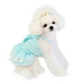 thumbnail image 3 of YUEHAO Dog Skirts for Small Dogs Girl Cotton Pet Dog Dress Spring and Summer Pet Clothes Spring Cute Pet Supplies Cotton Peach Dress Bow Skirt Pet Supplies for Dogs (Blue, L), 3 of 4