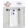 thumbnail image 6 of Blue Eucalyptus Leaves Towel Set of 3, Soft Microfiber Bath Towels, Hand Towel, Washcloths, Summer Botanical Watercolor Quick-Dry Absorbent Towels for Bathroom Kitchen Hotel Beach Gym Spa, 6 of 7