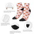 thumbnail image 5 of Fuzoiu cute fox pink Print Adult Socks, Crew Moisture-wicking Socks, Unisex Cushion Crew Socks,Casual Sports Ankle Socks, 5 of 7
