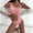 Pink, variant on Swimsuits for Women 2026 Solid Color Textured Fabric Hollow Out One Swimsuit Bikini Belly Covering Shoulder Women's Swimsuit Black M