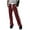 Wine, variant on Women's Wide-leg Pants Pockets Spring Summer Fashion Solid Color Pockets Outwear Wide Leg Drawstring Long Pants Trousers For Athletic Pants for Workout, Jogging, Running Wine L