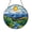Acrylic 3.5 Inch, variant on Snowy Pine Forest Stained Glass Style Suncatcher, Fantasy Winter Mountain Landscape Window Hanging Art Decor, Scenic Nature Home Window Light Catcher