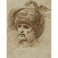 thumbnail image 2 of Christian Wilhelm Ernst Dietrich 15x18 Gold Ornate Wood Frame and Double Matted Museum Art Print Titled - Oriental in a Fantastic Headdress (1731-1732), 2 of 4