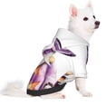 thumbnail image 2 of Fotbe Halloween Gnome With Pumpkins Sudadera con Estampado para Perros Pequeños – Suéter con Capucha para Mascotas, Tela Suave de Forro Polar con Bolsillo-X-Small, 2 of 7