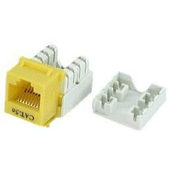 IEC RJ4508F-MT-YEL5 RJ4508 Female Keystone Connector Yellow Category 5e